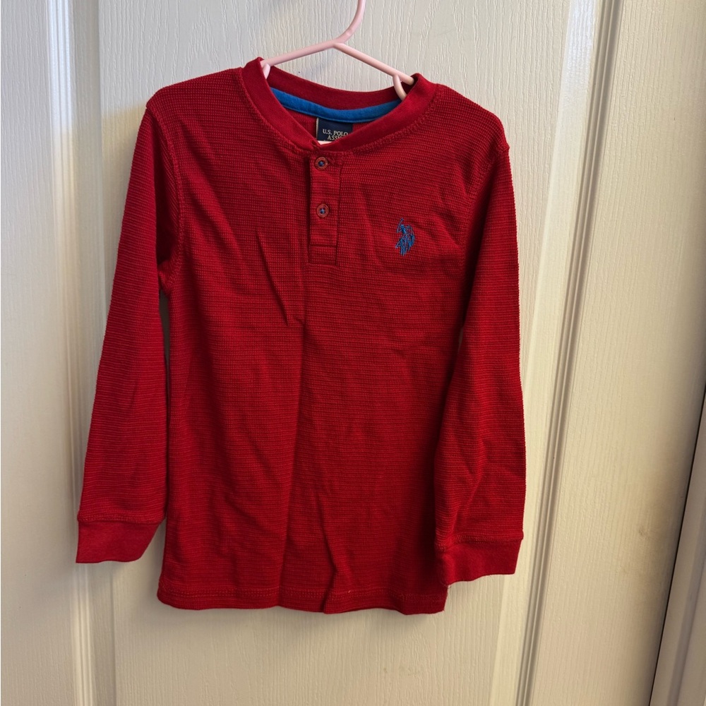 U.S. Polo Assn. Kids Red Long Sleeve Tee